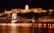 Budapest castle and chain bridge, Hungary