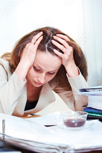Photo: Exhausted businesswoman Exhausted businesswoman