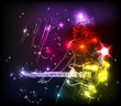 rock neon band background