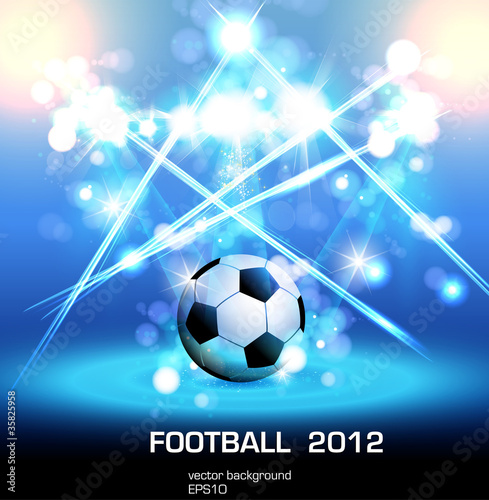 Vector: football light poster, easy editable football light poster, easy editable