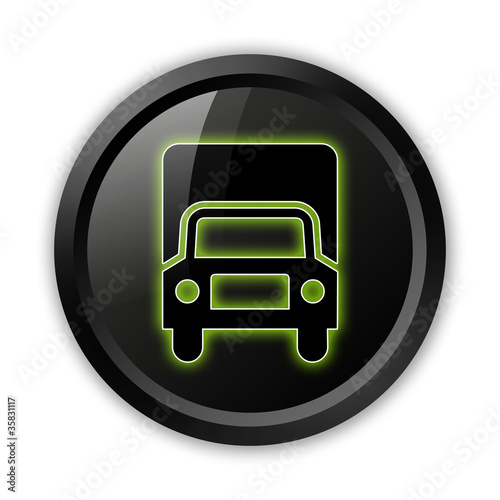 Illustration: Black Icon (Green Outlines) "Trucks" Black Icon (Green Outlines) "Trucks"