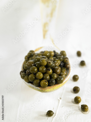 Photo: Cuillérée de poivre vert Cuillérée de poivre vert
