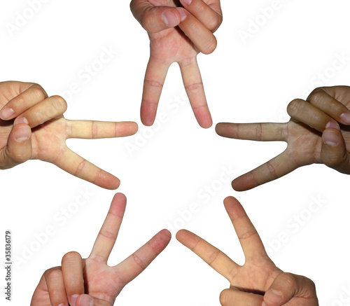 Photo: Hand star concept Hand star concept