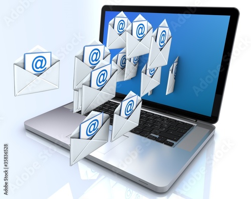 Illustration: Laptop_Postfach Laptop_Postfach