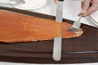 Découpe de saumon fumé Découpe de saumon fumé
