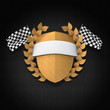 Motorsport Wappen Gold 3D