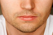 Photo: Close up of man's face sporting a 5 o'clock shadow Close up of man's face sporting a 5 o'clock shadow