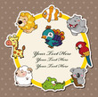 cartoon animal card