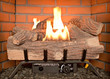Close-up of lit electric fireplace Close-up of lit electric fireplace