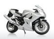 Motorcycle on white background