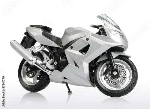 Photo: Motorcycle on white background Motorcycle on white background
