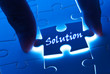 Solution word on puzzle piece
