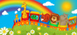 Children banner - merry train