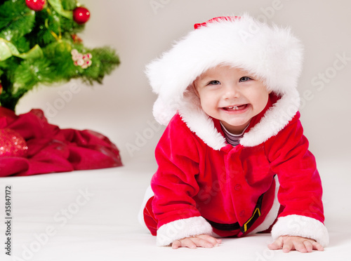 Photo: Toddler in Santa costume Toddler in Santa costume
