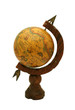 old retro globe isolated on white background old retro globe isolated on white background