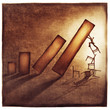 stylized conceptual business chart - success metaphor (artistic
