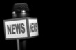 News Microphone with large black copy space