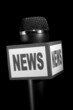 News Microphone with large black copy space Vertical