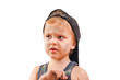 Little cute bully on a white background