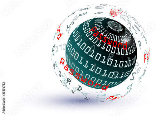 Vector: Password abstract globe Password abstract globe