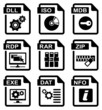 File type icons: programms & system set.