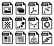 File type icons: graphic design set.