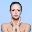 beautiful young woman with  perfect  skin