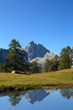 Jalovec peak in Julian national park Alps Slovenia