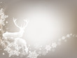 X-Mas Design mit Hirsch und Schneeflocken