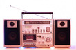 1980s style stereo cassette recorder ghettoblaster