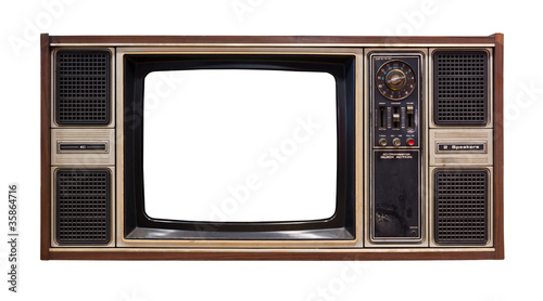 Foto: old television isolated old television isolated