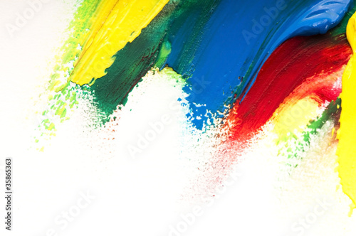 Photo: mixing paints. background mixing paints. background