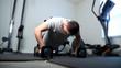 Video: Man in Home Gym Man in Home Gym