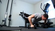 Video: Man in Home Gym Man in Home Gym