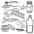 Medical Medicine Tablet Pill Cream Doodle