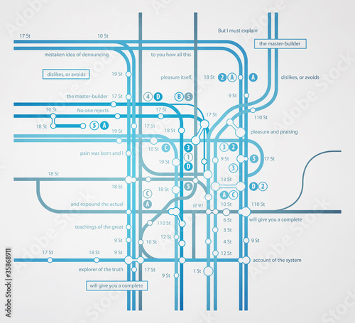 Vector: abstract infographics subway transportation plan abstract infographics subway transportation plan