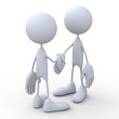 3d human handshake