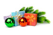 Christmas decoration on white background