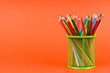 Back to school concept with colourful pencils Back to school concept with colourful pencils