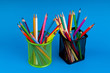 Colourful pencils on the background Colourful pencils on the background