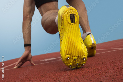 Photo: Sprinter start position Sprinter start position