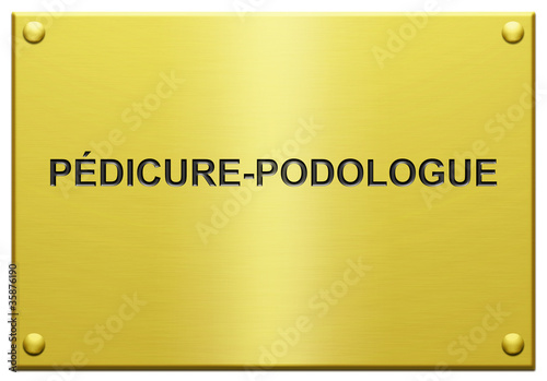 Illustration: "Pédicure-Podologue" Plaque Profesionnelle Gravée "Pédicure-Podologue" Plaque Profesionnelle Gravée