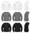 Realistic Men's Hoodie with Zipper