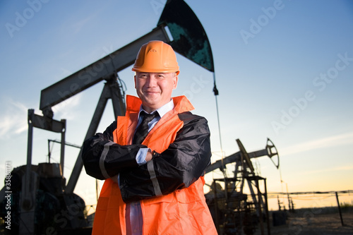 Photo: Engineer in an Oil field Engineer in an Oil field