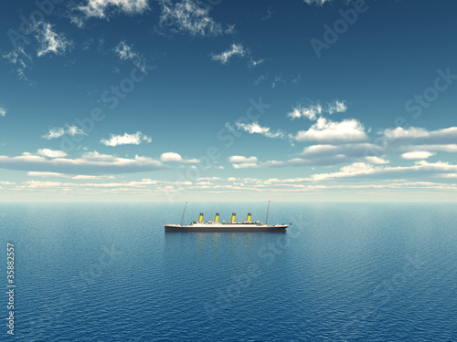 Illustration: Ozeandampfer Ozeandampfer