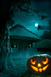 Photo: background for a party on Halloween night background for a party on Halloween night