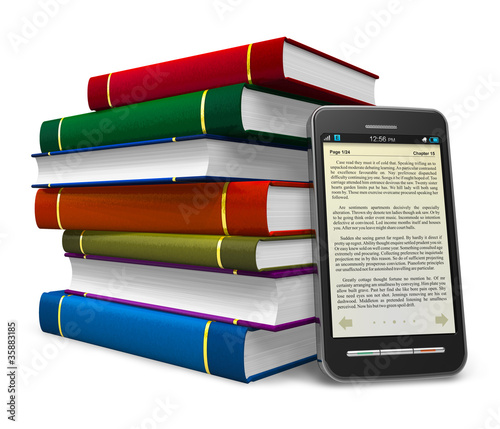 Illustration: Smartphone as an electronic book Smartphone as an electronic book