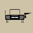 Funny dog with shape of recorder for your design Funny dog with shape of recorder for your design