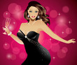 Beautiful Fashion Woman With Champagne Beautiful Fashion Woman With Champagne
