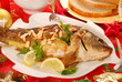 Photo: carp baked with almonds for christmas carp baked with almonds for christmas
